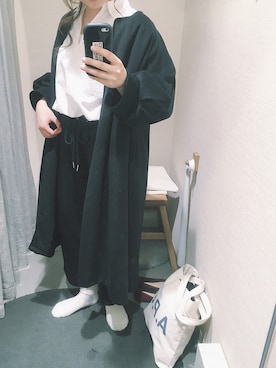 「コーディネート」｜「アイテム（バレエシューズ）」を使った、ぱなぱなさん（レディース・152cm）の春コーディネート