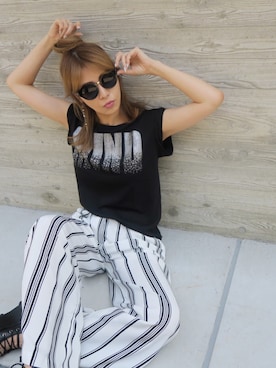 「AULA（アウラ）のアイテム」を使った、Yukimiさん（レディース・168cm）の夏コーディネート