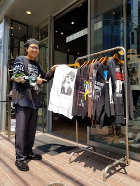 「ロックT」｜「アイテム（スリッポン）」を使った、YukiTakedaさん（メンズ・167cm）の夏コーディネート