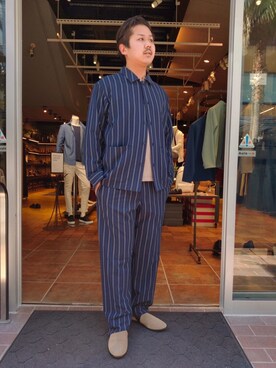 「アイテム（スリッポン）」を使った、YukiTakedaさん（メンズ・167cm・20代）の春コーディネート