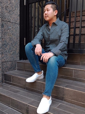 「SLACK FOOTWEAR（スラックフットウェア）のアイテム」を使った、YukiTakedaさん（メンズ・167cm）の春コーディネート