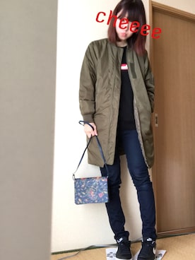 「ムック本」｜「アイテム（ジャケット/アウター）」を使った、Chie_eさん（レディース・159cm）の春コーディネート