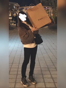 「apres jour（アプレジュール）のアイテム（ブルゾン）」を使った、けろさん（レディース・151cm）の冬コーディネート