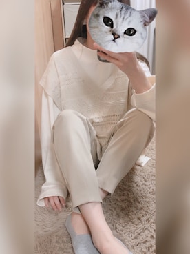 「DRESKIP（ドレスキップ）のアイテム（スウェット）」を使った、けろさん（レディース・151cm）の春コーディネート