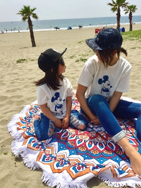 「うみ」｜「アイテム（帽子）」を使った、Manami さん（レディース・163cm）の春コーディネート