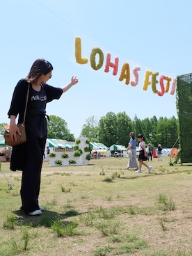 「UNIQLO（ユニクロ）のWOMEN オックスフォードワイドパンツ＋E（その他パンツ）」を使った、Manami さん（レディース・163cm）の春コーディネート