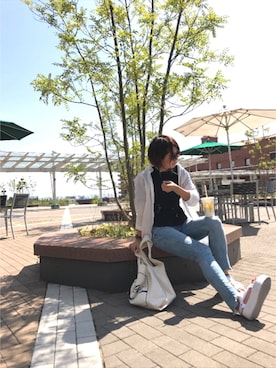 「アイテム（シャツワンピース）」を使った、Manami さん（レディース・163cm・20代）の夏コーディネート