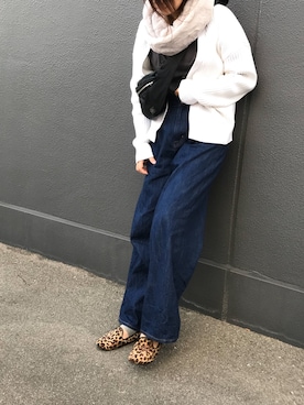 「ニコアンド」｜「アイテム（バレエシューズ）」を使った、Manami さん（レディース・163cm）の冬コーディネート