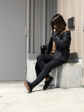 「niko and...（ニコアンド）のアイテム（モッズコート）」を使った、Manami さん（レディース・163cm）の冬コーディネート