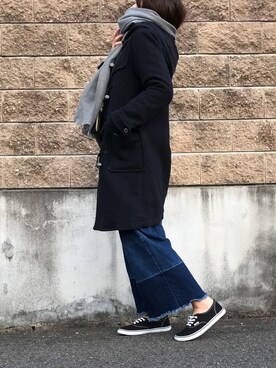 「Rodeo Crowns（ロデオクラウンズ）のアイテム（ダッフルコート）」を使った、Manami さん（レディース・163cm）の冬コーディネート