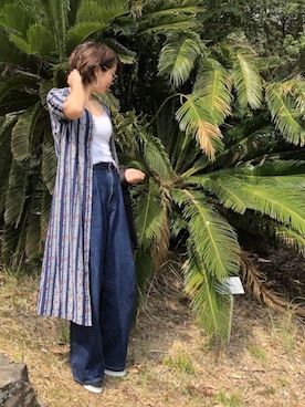 「レースタンクトップ」｜「アイテム（ジャケット/アウター）」を使った、Manami さん（レディース・163cm）の春コーディネート