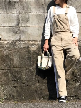「adidas（アディダス）のアイテム（オールインワン・サロペット）」を使った、Manami さん（レディース・163cm）の春コーディネート