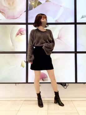 「me（ミイ）のアイテム」を使った、めめさん（レディース・152cm）の冬コーディネート