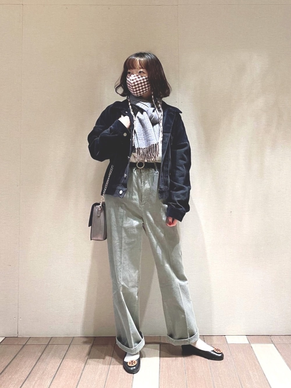 アンビー ENVYM コーデュロイデニムJK （Black） -ファッション