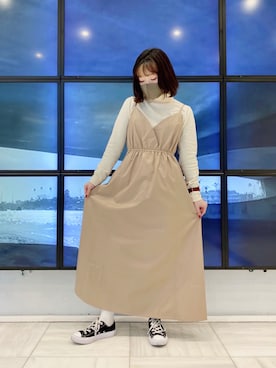 「me（ミイ）のアイテム」を使った、めめさん（レディース・152cm）の冬コーディネート
