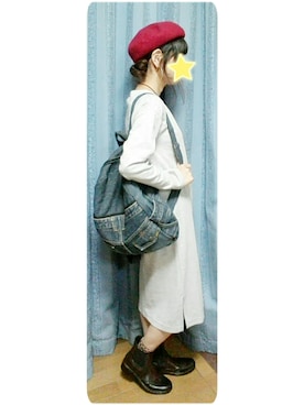 「ドレスキップ」｜「アイテム（ハンチング/ベレー帽）」を使った、MiRiさん（レディース・150cm）の秋コーディネート