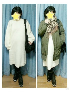 「ベンデイビス」｜「アイテム（ワンピース/ドレス）」を使った、MiRiさん（レディース・150cm）の冬コーディネート