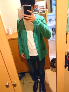 「Right-on（ライトオン）のアイテム（カーディガン/ボレロ）」を使った、yuukiさん（メンズ・179cm）の春コーディネート
