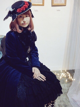 「薔薇」｜「アイテム（帽子）」を使った、黐さん（レディース・163cm）の冬コーディネート