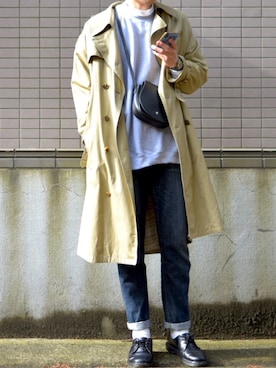 「unrelaxing（アンリラクシング）のアイテム（スウェット）」を使った、さとたくさん（メンズ・189cm）の冬コーディネート