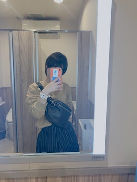 「PAUL&JOE（ポールアンドジョー）のアイテム（バッグ）」を使った、おまめさん（レディース・151cm）の秋コーディネート