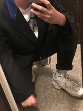 「VETEMENTS（ヴェトモン）のアイテム（ソックス/靴下、ホワイト系）」を使った、mura＿masaさん（メンズ・165cm）の春コーディネート