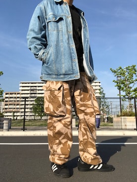 「adidas（アディダス）のadidasアディダス SUPERSTAR VULCADV スーパースターバルカ ＡＤＶ AQ6861 17FA BLK/WHT/BLK（スニーカー、ブラック系）」を使った、mura＿masaさん（メンズ・165cm）の春コーディネート