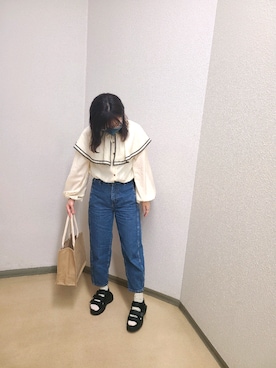 「moitytto」｜「アイテム（サンダル）」を使った、むぅ。さん（レディース・158cm）の春コーディネート