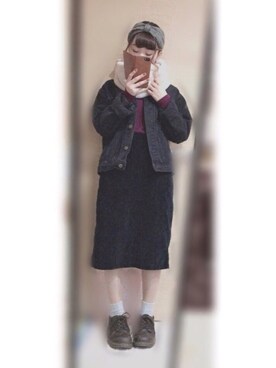 「ファースヌード」｜愛海さん（レディース・153cm）の冬コーディネート