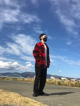 「WOOLRICH（ウールリッチ）のアイテム（その他アウター）」を使った、コウさん（メンズ・167cm）の冬コーディネート
