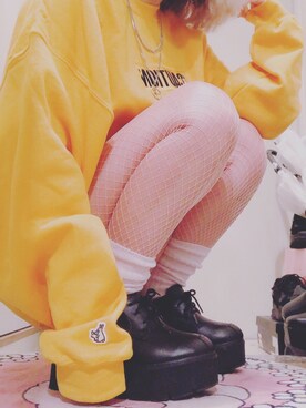 「FR2」｜「アイテム（スウェット）」を使った、ゆっきーな ʚ♡ɞさん（レディース・155cm）の春コーディネート