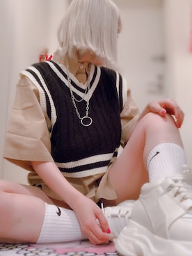 「オルチャンファッション」｜「アイテム（その他）」を使った、ゆっきーな ʚ♡ɞさん（レディース・155cm）の夏コーディネート