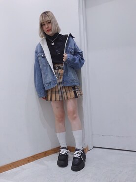 「WEGO（ウィゴー）のアイテム（その他アウター）」を使った、ゆっきーな ʚ♡ɞさん（レディース・155cm）の秋コーディネート