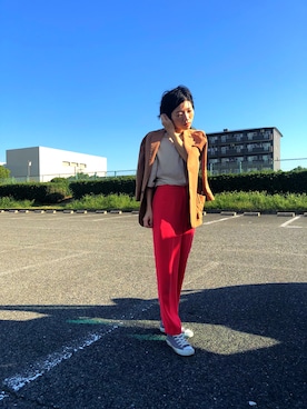 「Adam et Rope A・E・R（アダムエロペ）のアイテム（ジャケット/アウター）」を使った、yuccaさん（レディース・163cm）の秋コーディネート