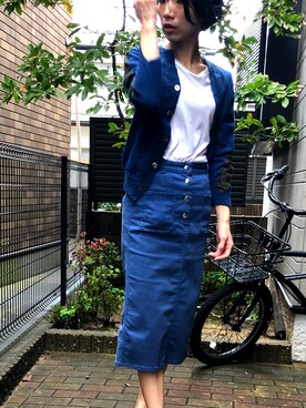 「LUCA/LADY LUCK LUCA（ルカ/レディラックルカ）のアイテム（スカート）」を使った、yuccaさん（レディース・163cm）の秋コーディネート