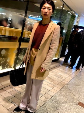 「BORNY（ボルニー）のアイテム」を使った、yuccaさん（レディース・163cm）の冬コーディネート