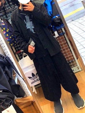 「Yohji Yamamoto（ヨウジヤマモト）のアイテム（その他アウター）」を使った、アッシュ猫さん（メンズ・165cm）の春コーディネート