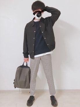 「CIAOPANIC TYPY（チャオパニックティピー）のアイテム（ブルゾン）」を使った、さかもとさん（メンズ・175cm）の秋コーディネート