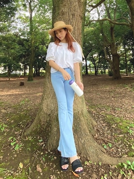 「HYDRO FLASK（ハイドロフラスク）のアイテム」を使った、星南さん（レディース・168cm）の夏コーディネート