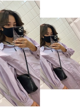 「H&M（エイチ・アンド・エム）のアイテム（シャツワンピース）」を使った、星南さん（レディース・168cm）の秋コーディネート