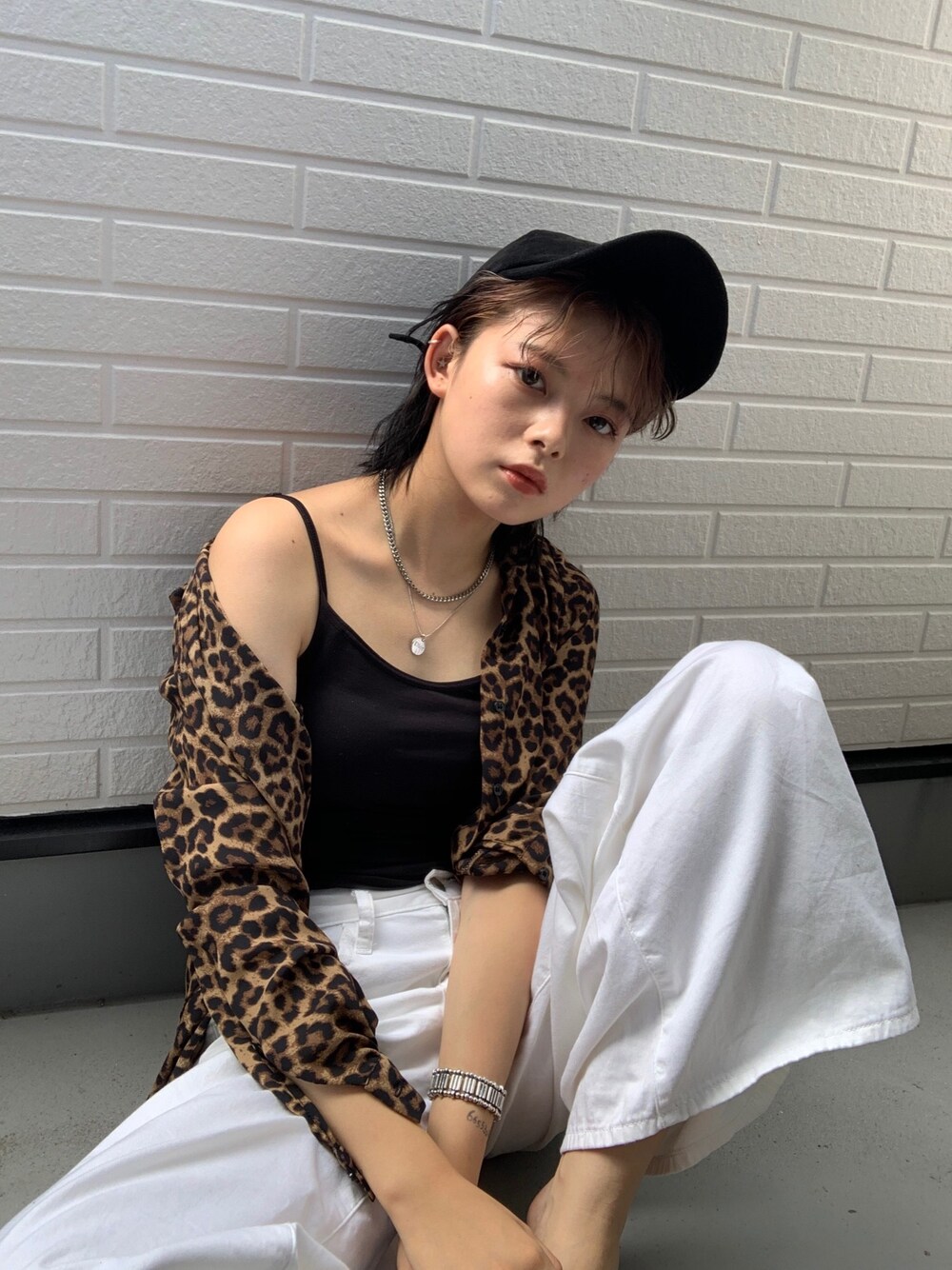 「夏、ラクチンコーデ、プチプラ、プチプラコーデ、激安コーデ、H&M、GU、UNIQLO、ノースリーブ」｜「GUのアイテム（タンクトップ、ブラック系）」を使った、mikupipi17さん（レディース・162cm）の夏コーディネートの1枚目の写真