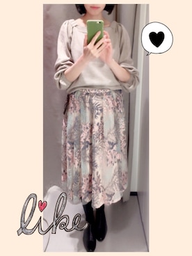 「刺繍」｜「アイテム（ブーティ）」を使った、はるさん（レディース・159cm）の冬コーディネート