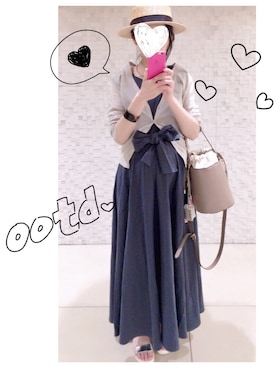 「SALON adam et rope'（サロン アダム エ ロペ）のアイテム（ハット）」を使った、はるさん（レディース・159cm）の春コーディネート