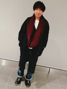「JOURNAL STANDARD relume（ジャーナルスタンダード　レリューム）のアイテム（その他アウター）」を使った、近藤嵩之さん（メンズ・165cm）の冬コーディネート
