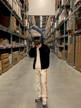 「thisisneverthat（ディスイズネバーザット）のアイテム（ジャケット/アウター）」を使った、一輝さん（メンズ・177cm）の冬コーディネート