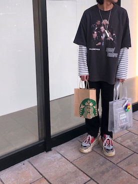 「OPENING CEREMONY（オープニングセレモニー）のアイテム」を使った、마사키さん（メンズ・172cm）の冬コーディネート