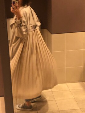 「アイテム（スマホケース/カバー、ホワイト系）」を使った、ゆめさん（レディース・166cm）の春コーディネート