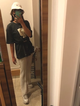 「SNIDEL（スナイデル）のアイテム（ハット）」を使った、shioriさん（レディース・162cm）の夏コーディネート