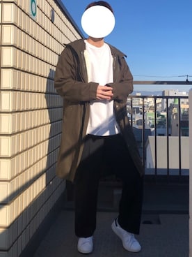 「CASPER JOHN（キャスパージョン）のアイテム（モッズコート）」を使った、Rさん（メンズ・174cm）の冬コーディネート