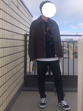 「ADRER（アドラー）のADRER バラシシュウビッグスウェット（スウェット）」を使った、Rさん（メンズ・174cm）の冬コーディネート